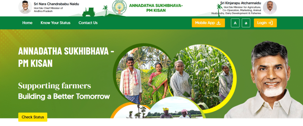 AP Annadata Sukhibhava Scheme Status